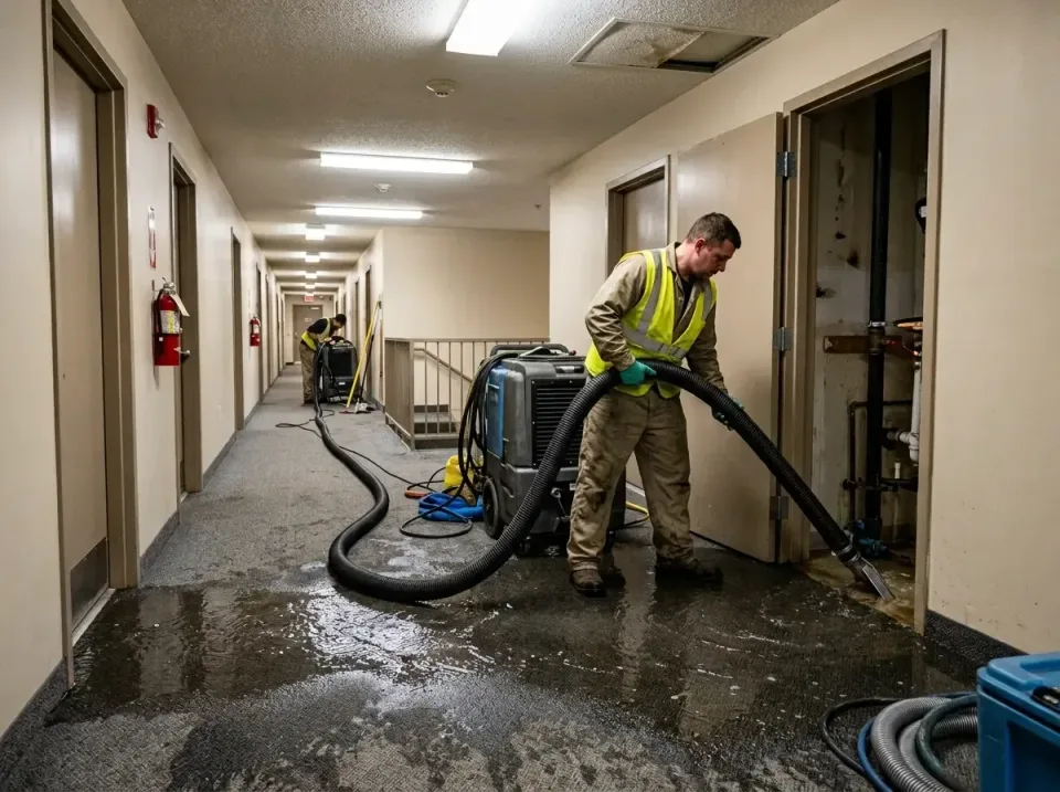 multi-unit-apartment-hallway-f-005 — frequently asked questions, Emergency Burst Pipe Water Extraction & Removal in Lucas Va…